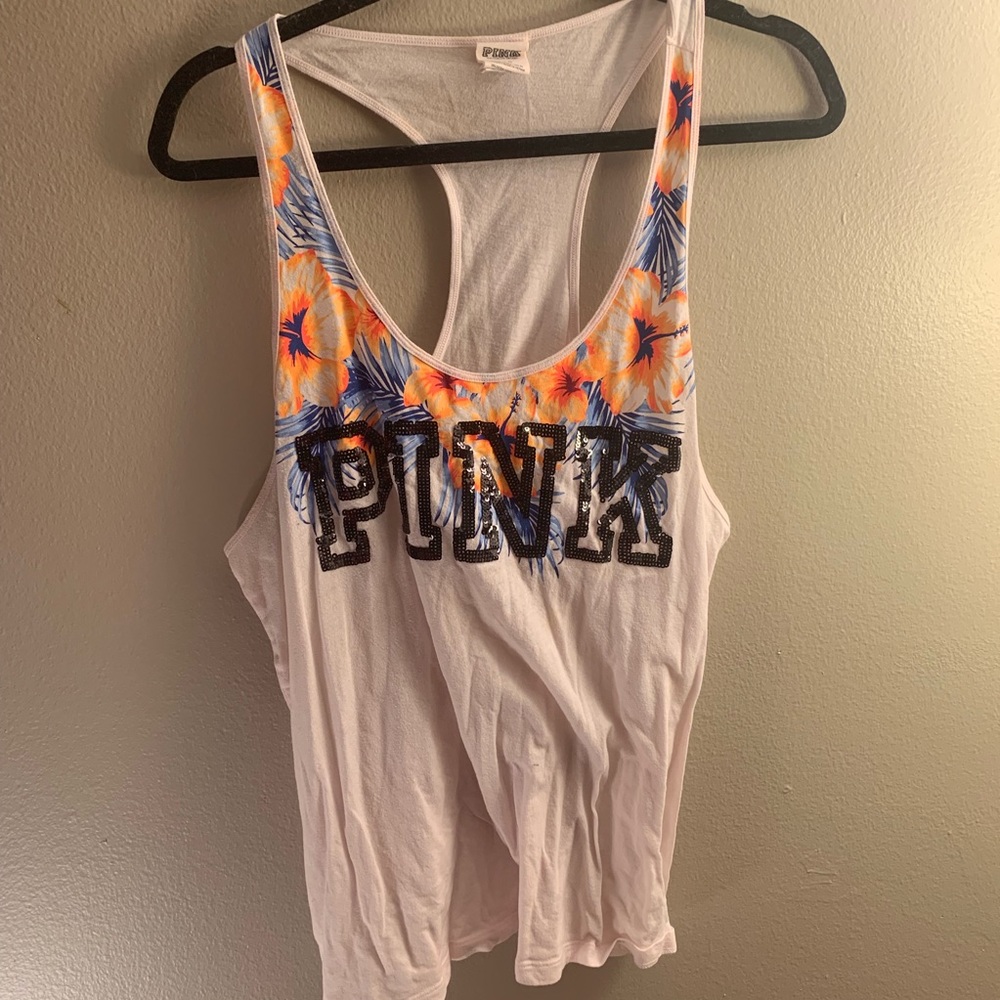 Victoria Secrets “PINK” flowery Tank Top